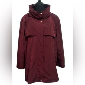 GALLERY Burgundy Hooded Coat/Jacket NWOT Size XL